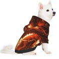 thumbnail image 2 of Fotbe Magma Fire Black Dragon Print Small Dog Sweater Hoodies Pet Grey Hooded Soft Fleece Sweatshirts with Pocket Fall Winter Puppy Cat Sweaters Warm Clothes-Medium, 2 of 7