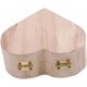 thumbnail image 1 of 2 cajas de madera para anillos, sin terminar, de 3,94 × 3,54 × 1,57 pulgadas, con forma de corazón, para regalo de joyería, con tapa abatible, de madera blanca., 1 of 4