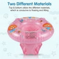thumbnail image 5 of CQHVKQ 20" Inflatable Baby Pool Float Seat, Lion Pattern Baby Swimming Ring for Swim Training, Toddler Inflatable Swimming Float with Airbag Seat, Adjustable Infant Pool Floats 6-36 Months, Pink, 5 of 9