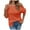 Orange, variant on Aoochasliy Womens Sweaters Pullover Clothes Casual Trendy Solid Color Pullover Square-Neck