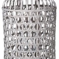 thumbnail image 2 of Benzara Lantern with Removable Rope Hanger and Weaved Design, Gray, 2 of 5