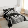 thumbnail image 3 of Homewish Woodland Animal Bear Queen Comforter Set,Old Barn Door Bedding Sets,Happy Camping Bedding Comforter Set For Kids,Microfiber Bedroom Decor Reversible,3-Piece, 3 of 8