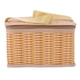 thumbnail image 5 of Yucurem Portable Wicker Rattan Picnic Bag, Outdoor Waterproof Food Container Basket, Tableware Food Container (A), 5 of 10