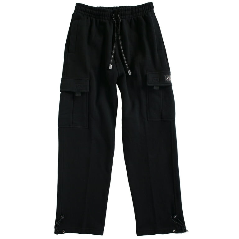 Pro Club Men's Heavyweight Fleece Cargo Pants BLK-XL