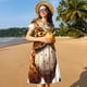 thumbnail image 4 of Disketp Cartoon Cheetah With Attitude para Vestido de Manga Corta para Mujeres, Vestidos de Verano para Mujeres, Casual y Holgado para la Playa, 4 of 6