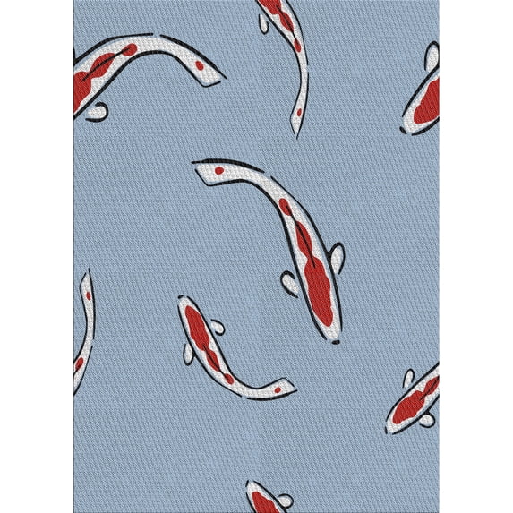 Ahgly Company Machine Washable Indoor Rectangle Transitional Light Day Blue Area Rugs, 7' x 9'