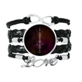 thumbnail image 1 of Alien Pattern Geometry Universe Bracelet Love Accessory Twisted Leather Knitting Rope Wristband, 1 of 3