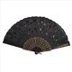 thumbnail image 2 of 5X Abanico Plegable Diseno Bordado Floral de Plastico - Negro, 2 of 3