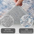 thumbnail image 5 of iOhouze Washable Rugs 3x5 ft Entryway Rugs Abstract Non Slip Area Rug Printed Faux Wool Soft Kitchen Rugs Indoor Rugs for Entrance Foyer Living Room Bedroom, Blue/Rust/White, 5 of 8