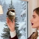 thumbnail image 4 of mfyjkho Adorno de bellota de animales del bosque, 8 cm, para árbol de Navidad con acabado de madera natural, decoración navideña para el hogar, 1 pieza, 4 of 6