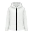 thumbnail image 6 of Miluxas Women's Pullover Puffer Jacket Lightweight Winter Warm Padded Hoodies Coat Oversized Quilted Jackets Outerwear with Pocket White XL(XL), 6 of 9