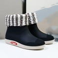 thumbnail image 4 of Winter Boots Rainshoes Women Short Tube Plush Thermal Water Shoes Students Daily Waterproof Shoes Fashion Women Warm Rain Boots, 4 of 4