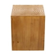 thumbnail image 6 of DecMode 16" x 18" Brown Wood Intricately Carved Accent Table, 1-Piece, 6 of 11
