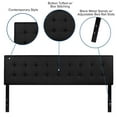 thumbnail image 4 of Lennox Tufted Upholstered King Size Headboard in Black Vinyl, 4 of 9