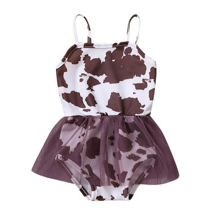 

Summer Toddler Girls Leopard Prints Tulle Ruffles 1 Piece Swimwear Beach Onesie Swimsuit Bikini