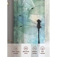 thumbnail image 5 of Dragonfly Sheer Curtains 2 Panels Set Animal Teal Green Yellow Gradient Text Sheer Window Curtains Light Filtering Rod Pocket Voile Drapes for Bedroom Living Room 52"x54", 5 of 8