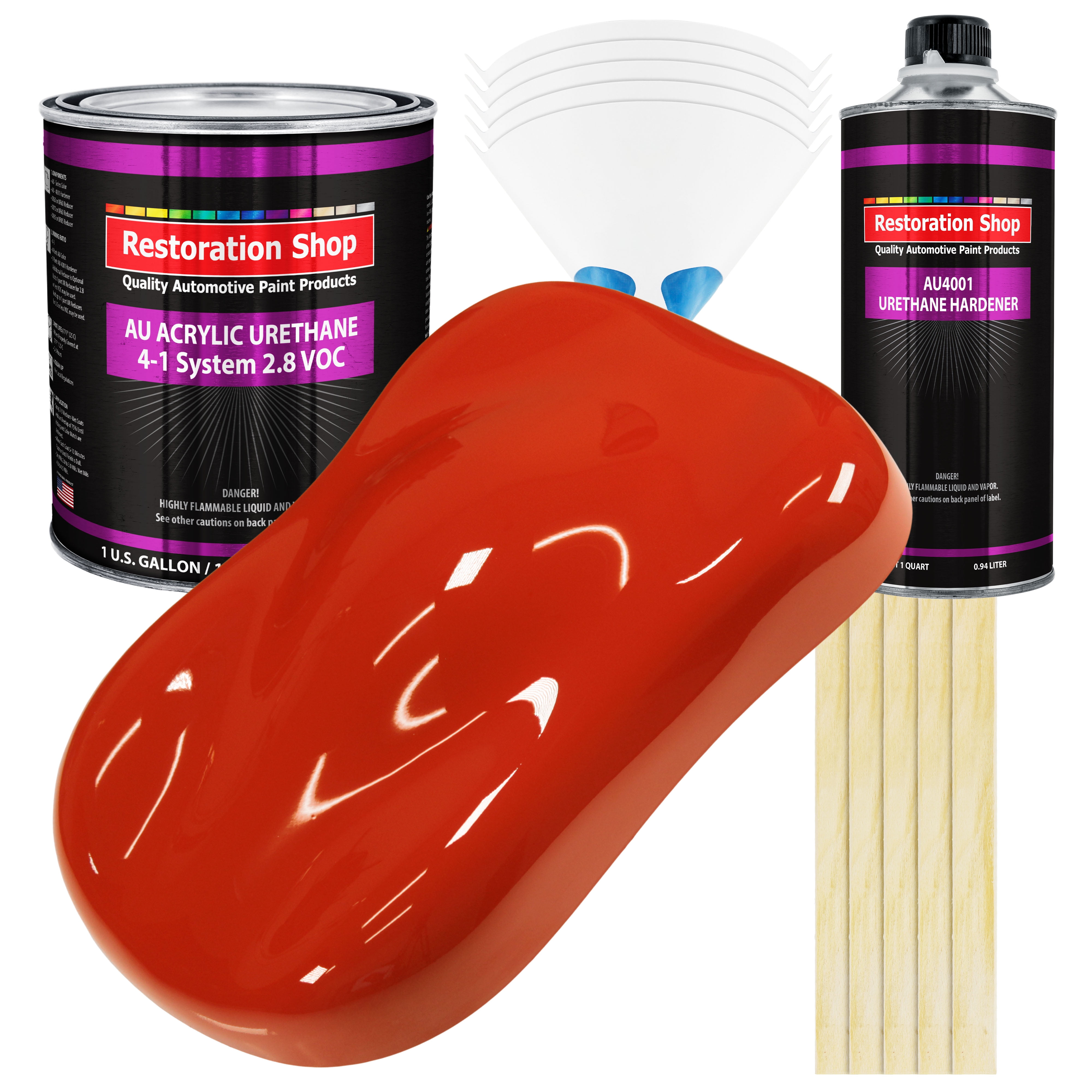 Restoration Shop Monza Red Acrylic Urethane Auto Paint Complete Gallon