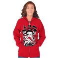 thumbnail image 3 of Kanji Style Betty Boop Classy Chic Zip Hoodie Sweatshirt Women Brisco Brands S, 3 of 5