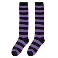 thumbnail image 5 of AJGRHE Women's Stockings Striped Calf Socks Performance Knee High Stockings Dark Purple One Size, 5 of 5