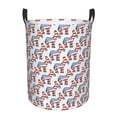 thumbnail image 6 of Lsque Donkey pattern Laundry Hamper Basket, Tall Woven Rope Hamper Basket for Clothes, Lightweight Storage Basket, Collapsible Waterproof-Small, 6 of 8