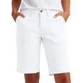 thumbnail image 2 of Sokhug Womens Bermuda Shorts High Waisted Rolled Hem Button Zip Closure with Front Back Pockets Casual Stretchy Shorts Elastic High Waisted Wide Leg Knee Length Shorts, 2 of 8