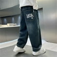 thumbnail image 4 of Boy's Baggy Hop Jeans Loose Fit Skateboard Denim Pants Streetwear Durable Quality Vintage Plain Pants Multiple Pockets for Boys, 4 of 5