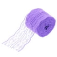 thumbnail image 1 of Unique Bargains 1.8' Wide 11 Yard Lace Ribbon Floral Pattern Purple Lace Trim Ribbon for Gift Wrapping, Wedding Decor, 1 of 6