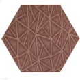 thumbnail image 1 of Indoor Outdoor custom size area rugs made in USA pattern Geometrical comes in Ten colors and Nine shapes rectangular,round,square,runners,oval,octagon,half round - Burgundy, 2' Hexagon Area Rugs, 1 of 1