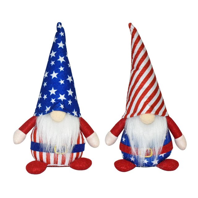 Muñeca decorativa con piernas largas para el Día de la Independencia, 2 sombreros