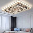 thumbnail image 2 of Bohemian Floral Magnetic Fluorescent Light Covers for Ceiling Lights 2x4 Feet, Vintage Boho Retro Ethnic Tribes Office Classroom Kitchen Drop Ceiling Light Covers Lighting Filters Shade Panel 4 Packs, 2 of 9