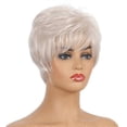 thumbnail image 3 of Fashionable Light Blonde Pixie Hair Wig Synthetic Wigs, Cosplay and Daily Use, 3 of 5
