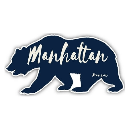 

Manhattan Kansas Souvenir 3x1.5-Inch Fridge Magnet Bear Design