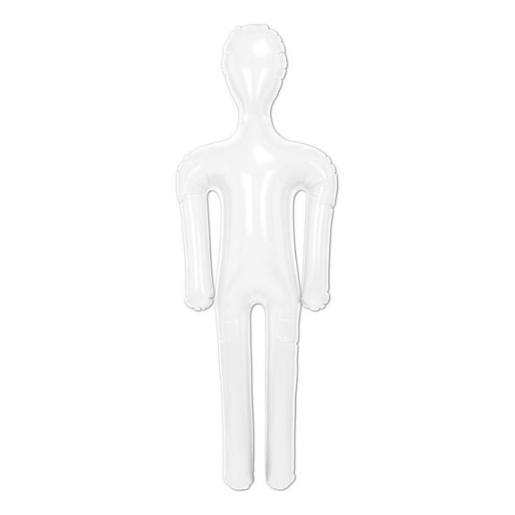 Beistle Plastic Novelty Inflatable Body for Crime Scene Party Halloween Decorations, 54", White