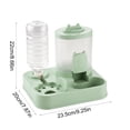 thumbnail image 3 of Automatic Pet Feeder and Water Dispenser Combo for Cats and Small Dogs with Raised Neck Bowl, Large Capacity, Spill-Proof Base, Plastic, Multiple Colors, 3 of 6