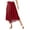 A Burgundy, variant on CHICTRY Womens Lyrical Belly Dance High Low Skirt Maxi Dance Skirt Ballroom Performance Flowy Skirt Gray One Size