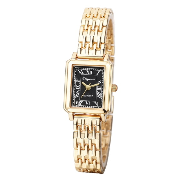 Avaner Women's Analog Quartz Square Watch: Detachable Stainless Steel Strap Roman Numeral Dial Wristwatch - Valentine's Day