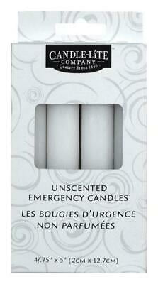 3/4" x 5" Candle Lite 16 Pack Household Emergency Candles. White 