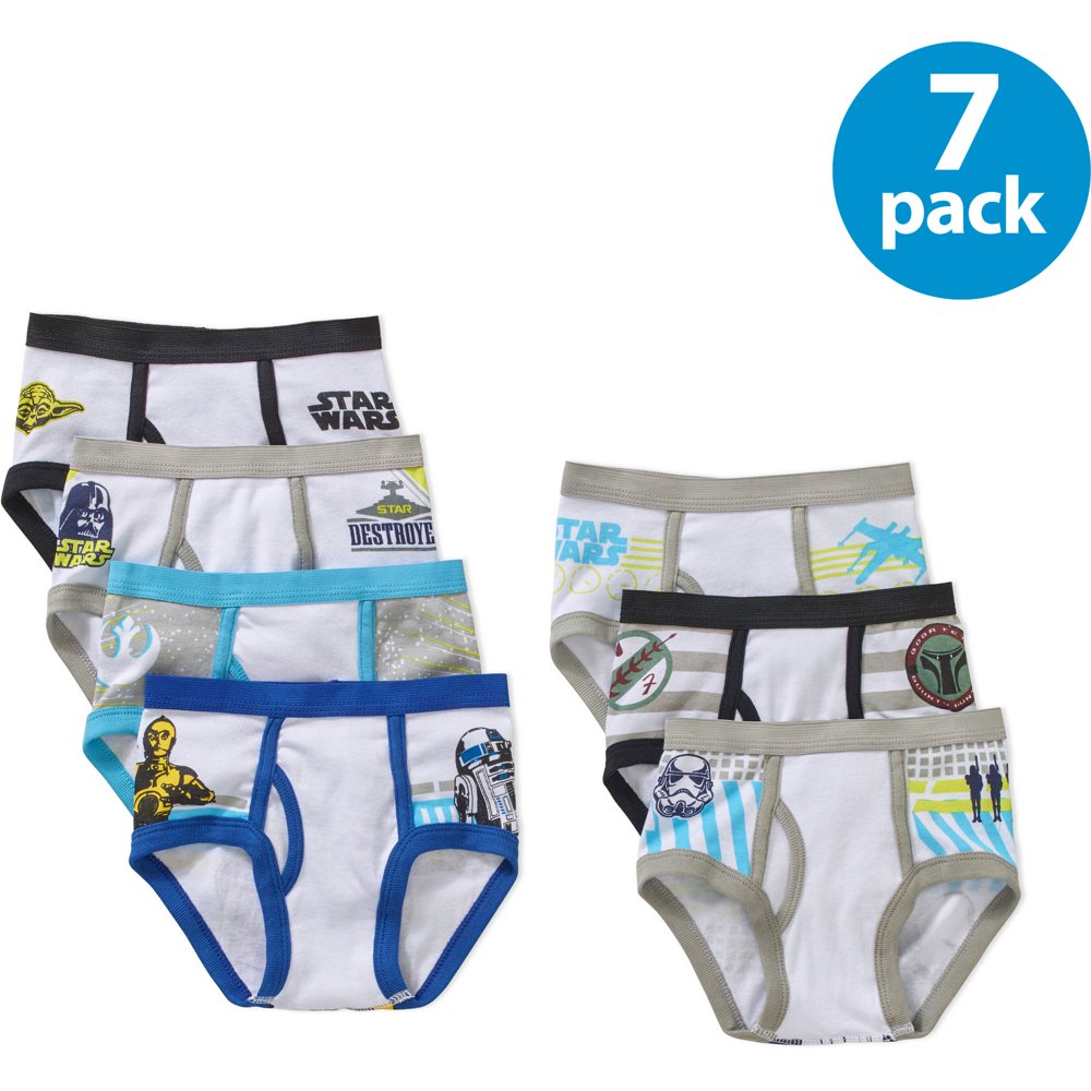 Star Wars Toddler Boy Briefs Underwear 7 Pack, 100 Cotton (Toddler