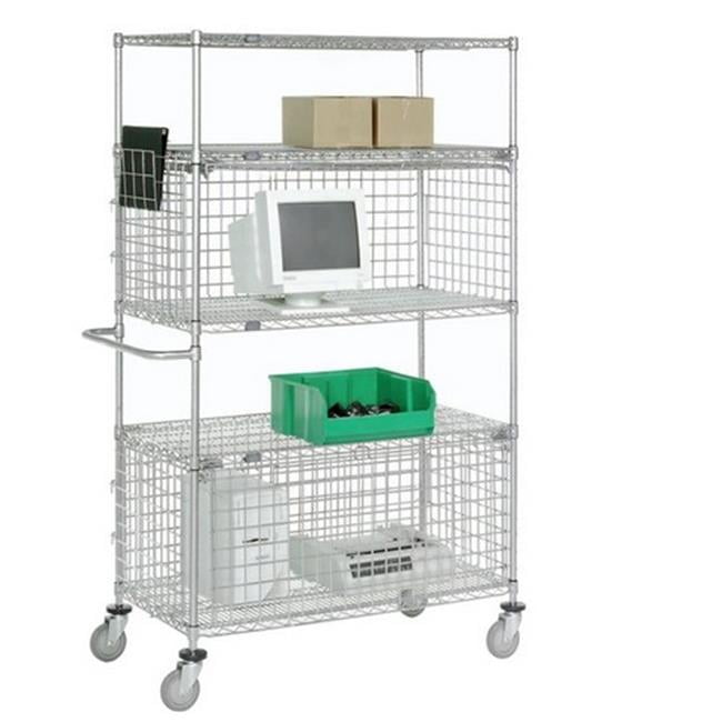 Nexel Industries S1SE1848 One Enclosure Wire Shelf Unit, Chrome - 18 x 48 x  74 inch - Walmart.com