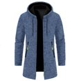 thumbnail image 4 of New Men Hooded Sweaters Autumn Warm Jacket Coats Oversize Sweatshirts Zipper Winter Solid Color Top, 4 of 4