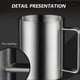 thumbnail image 3 of Tazas de café para acampar, taza irrompible de acero inoxidable de doble pared con asa, juego de 2, 3 of 5