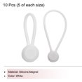 thumbnail image 3 of Magnetic Cable Clips 4.3 Inch/7.5 Inch x 0.6 Inch White for Home, Kitchen, Office, 10 Pcs, 3 of 5