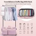 thumbnail image 6 of Dance Bag with Garment Rack,28" Pink Clothes Rolling Duffel Dance Bag with Rack Dance Costumes Garment Bags For Travel, Garment Duffle Bag For Dance Competition Travel Bag with Garment Rack, 6 of 10