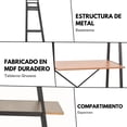 thumbnail image 4 of Escritorio para computadora FRATELLO MUEBLES Estante organizador Estilo industrial Color nogal, 4 of 8