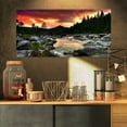 thumbnail image 3 of Design Art Rocky Mountain River at Sunset Photographic Print on Wrapped Canvas, 3 of 5