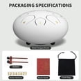 thumbnail image 2 of Tambor de acero Innowarmer para lluvia, 6 pulgadas, 8 notas, blanco, 2 of 6