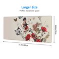 thumbnail image 3 of Pofeuu Floral Leopard Butterflies Print Desk Mat for Keyboard and Mouse，Computer Desk Matt for Desktop，Large Mouse Pad for Desk，Desk Pads on Top of Desks 12x31.5in, 3 of 8