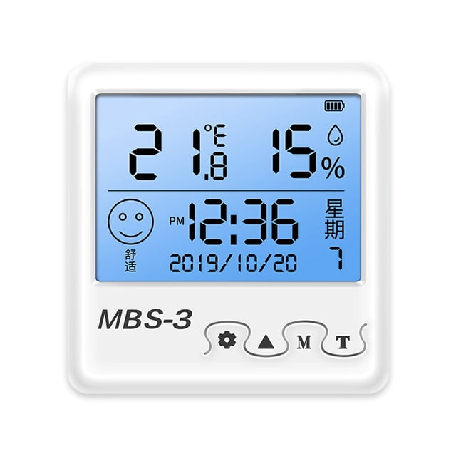 LCD DIGITAL INTERIOR INTERIOR CAMBIAR TEMPERATURA METER METER HOME OFICINA HOTELICIO TERMÉTRO TERMÓMETER HYGRÓMÉTICO Suministros para el hogar con retroiluminado Monstrate HA010478-02B