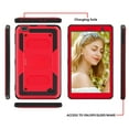 thumbnail image 2 of SOATUTO for Gateway Tab 8" FOXXD T8 Sunshine T1 Elite Tab Case Shockproof Hybrid Case With Tempered Glass Screen Protector for Winnovo M8/TECLAST P80H P80X Mix / Qlink Scepter 8 inch - Red/2 Pcs, 2 of 6