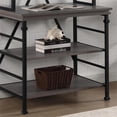 thumbnail image 5 of Furniture of America Garna Industrial Metal 6-Shelf Bookcase in Antique Gray, 5 of 6